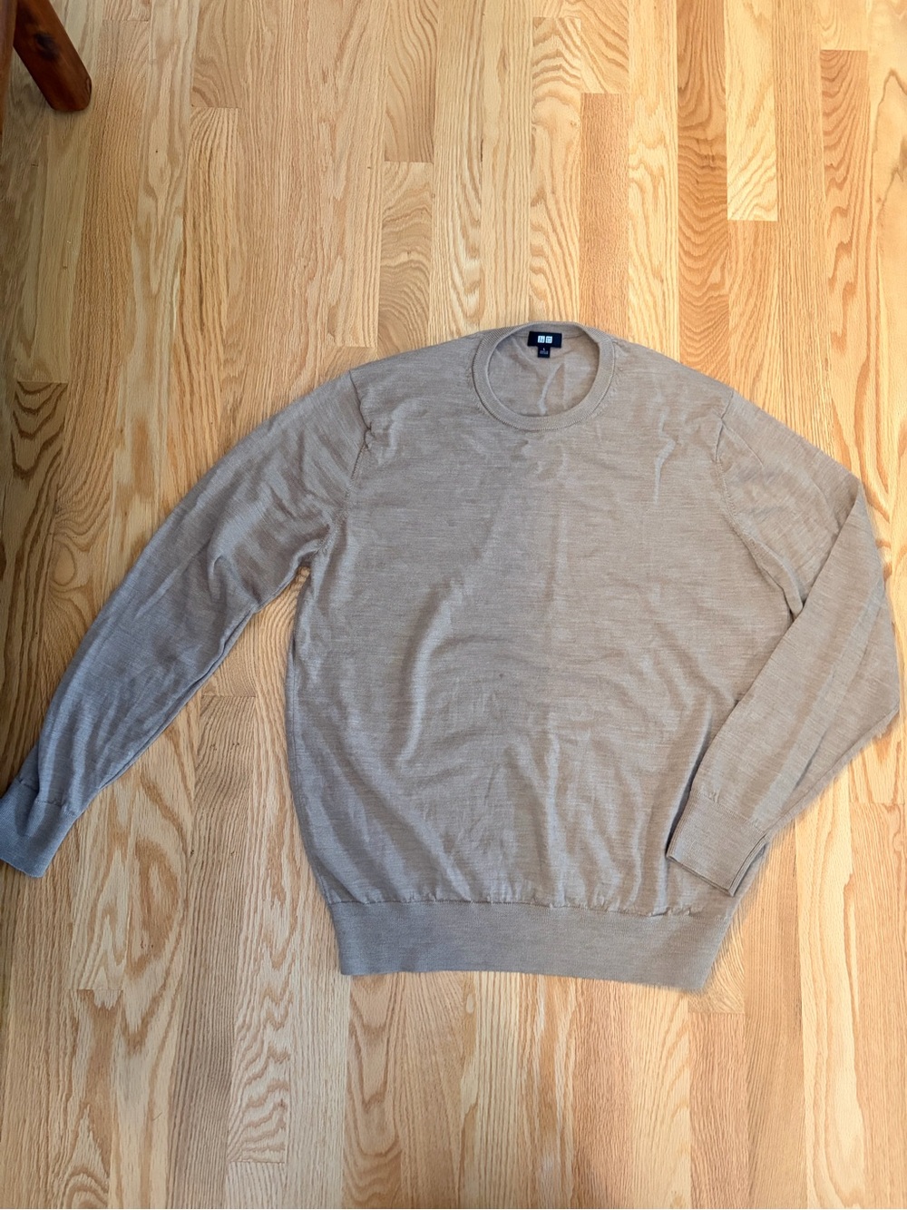 UNIQLO Men’s Thin Wool Sweater - Tan